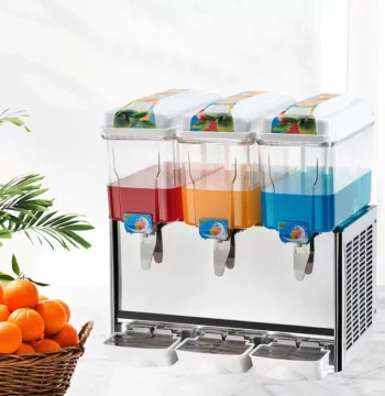 18L Hot and Cold Dual-Temperature Juice Machine, Three-Cylinder Beverage Dispenser, Single-Cold Spray/Stir Double-Cylinder Cold Drink Machine, Factory Direct Export