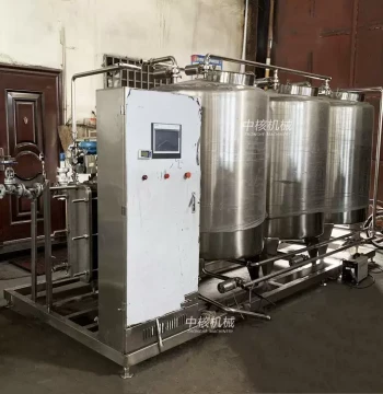 Zhonghe Machinery Fully Automatic CIP Cleaning System - 500L Electric Heating Stainless Steel Mobile Unit