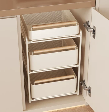 Cabinet Internal Layered Shelf Kitchen Spice Rack Pull-Out Drawer Organizer