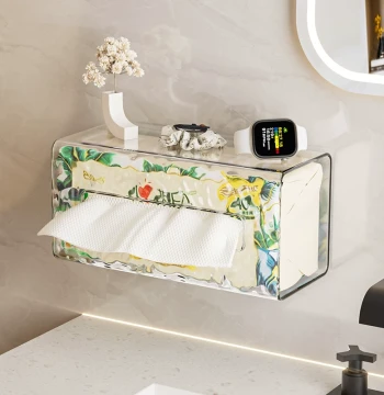 Wall-Mounted Face Towel Dispenser Upside-Down Minimalist Wet Wipe Tissue Box