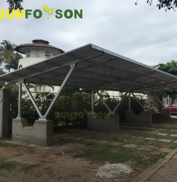 Commercial Residential Aluminum Carport Single-Side Parking Waterproof PV Mount Configuration