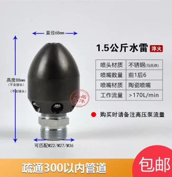 Fast Delivery Cleaning Suction Truck Water Mine Nozzle - Pipe Dredging Quenching Process