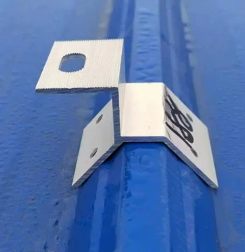 T-Type Clamp for Color Steel Tiles - Trapezoidal Solar PV Mounting Bracket Aluminum Alloy Fixture for Panel Fixing