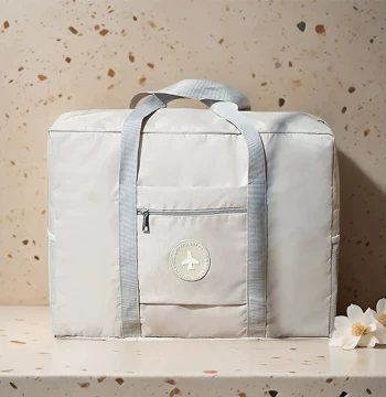 Foldable Travel Clothing Storage Bag, Large Capacity Handheld Short-Trip Luggage Bag, Portable and Fits Over Rolling Suitcase, for Women