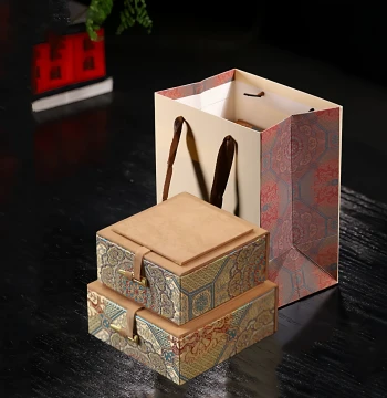 Jewelry Packaging Box, Brocade Case for Buddhist Prayer Beads, Bracelets, Art Gifts, Seal Storage, Inkstone, and Cinnabar Paste