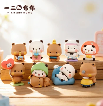 Huang Xiao B's General Store Panda Yier and Bubu Busy Being Cute Series Figure Blind Box Toys for Girls