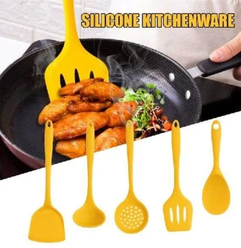 1/5 Pack Silicone Kitchen Utensils Set for Cooking Baking