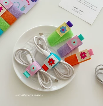 Flower-Design Cable Organizer - Home and Office Wire Management Box for Data, Computer, and Earphone Cords