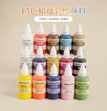 Candle Painting Pigments - Quick-Dry Watercolor & Oil Style Colors (Fade-Resistant)