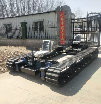 3-Ton Load Capacity Engineering Crawler Chassis - Electric Remote-Controlled Crawler Assembly with 3-Meter Rubber Tracks