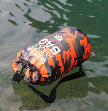 Camouflage Outdoor Waterproof Bag Snorkeling Pack Single/Double Shoulder Stream Trekking Rafting Swimming Travel Storage Beach Backpack