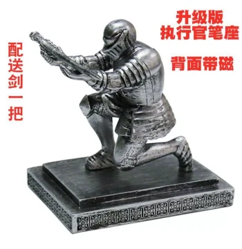 Knight Pen Holder Armor Hero Desktop Decor