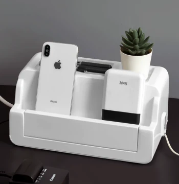 Japanese Style Power Strip Organizer Box - Desktop Cable Management for Chargers and Data Lines with Decorative Cover