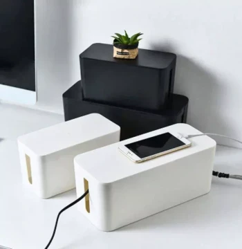 Cable Storage Box Desktop Power Strip Storage Box Dustproof