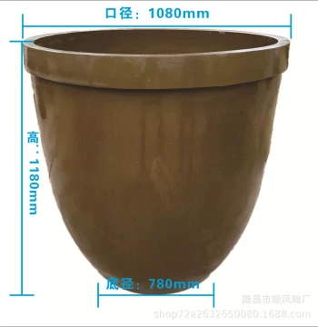 Short and Wide Fermentation Jar - Thickened Base Design for 1000, 1500, and 1900 Jin Capacities, Sichuan Wine and Pickle Pot