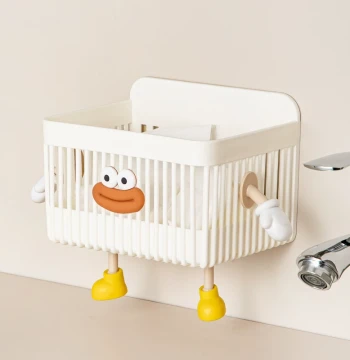 Wall-Mounted Towel Storage Box and Cotton Pad Organizer for Bathroom