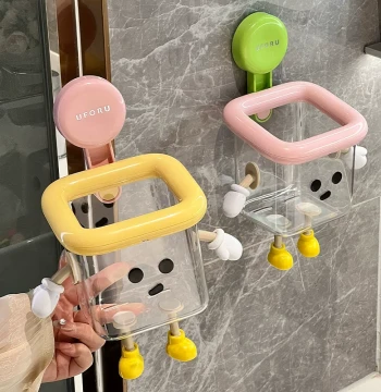 Face Towel Storage Box Suction Cup Wall-Mounted for Used Facial Wipes