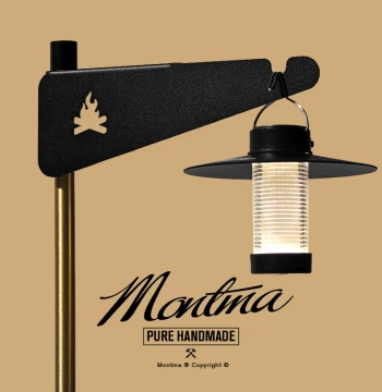 Montma American-Style Solid Brass Retro Desk Lamp Stand for Camping and Indoor/Outdoor Use