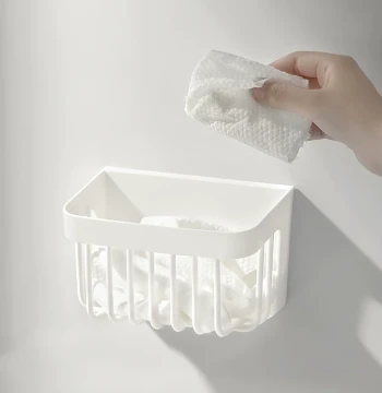 Storage Box for Used Face Towels and Cotton Wipes - Wall-Mounted Bathroom Recycling Basket