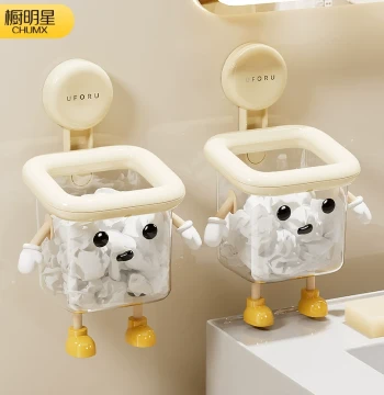 Face Towel Holder Suction Cup Wall-Mounted Reusable Bathroom Storage