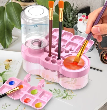 Amazon Temu Best-Seller Daily Essential: Paint Brush Rinser for Art Painting and Palettes
