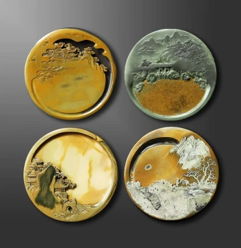 [Unique Piece] Fubixing Inkstone, National Intangible Cultural Heritage, Crafted by Song Nianfeng, Natural Old-Pit Stone Inkstone Suitable for Grinding Ink Sticks, Premium Four Treasures of the Study, She or Duan Inkstone