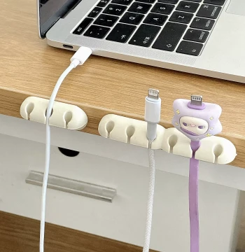 Desktop Cable Organizer, Phone Charging Cable and Data Line Storage Solution, Fixing Device, Office Hook and Wire Manager