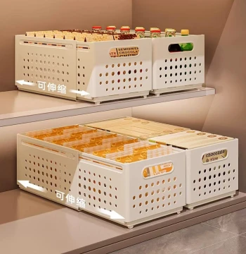 [Live Stream Exclusive] Expandable Drawer-Style Cabinet Organizer Box for Deep Kitchen Storage