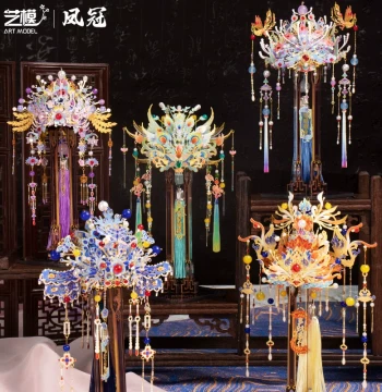 Yimo Phoenix Crown 3D Metal Puzzle Model DIY Kit for Gifts and Car Decor
