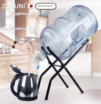Water Dispenser Pump, Barrel Water Stand for Drinking Water Machine, Mineral Water Big Bucket Purified Water Support with Spigot for Inverted Dispensing