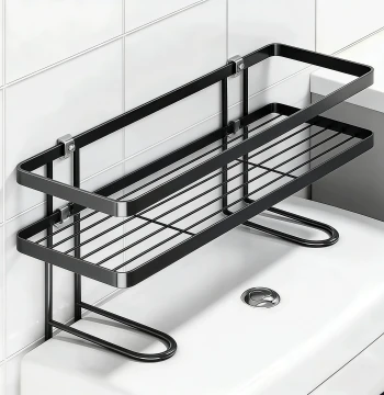 No-Drill Over-Toilet Storage Rack for Bathroom Organization and Space Saving