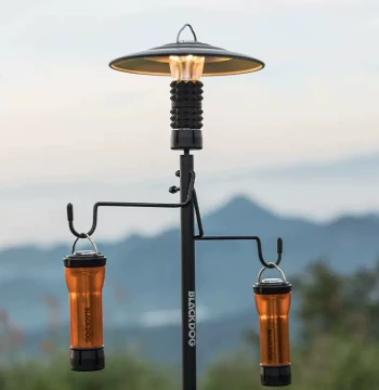 Blackdog Outdoor Lamp Stand, Detachable Aluminum Alloy Portable Camping Light Pole, Wild Camping Lighting Bracket