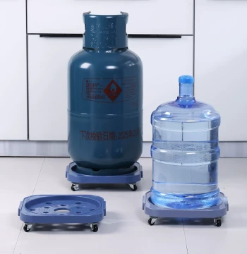 Propane Tank Tray Cabinet Pad Movable Wheeled Base for LPG Bottles Moisture-Proof Storage Stand