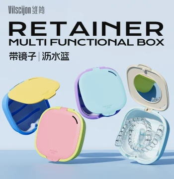 Invisible Aligner Case Portable Orthodontic Retainer Box Compact Breathable Teeth Corrector Denture Storage