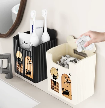 Bathroom Organizer Wall-Mounted No-Drill Vanity Storage