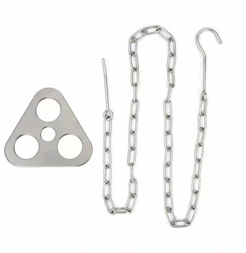 Portable Outdoor Camping Tripod Pot Hanging Stand, BBQ Grill Rack, Multi-Function Wild Cooking Hanging Ring Hook and Chain