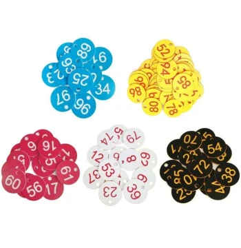 N0HB Number Tags 1-100 Numbered Labeling Tags with Hole Easy