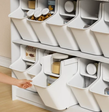 Kitchen Storage Box Pull-Out Rack Cabinet Gap Basket Under-Sink Wheeled Organizer Layered Storage Basket