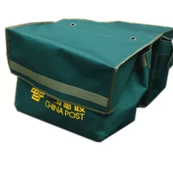 Postal Canvas Motorcycle Mail Bag, Flap Saddlebag, PC Waterproof Drift Bag for Couriers and Newspaper Delivery