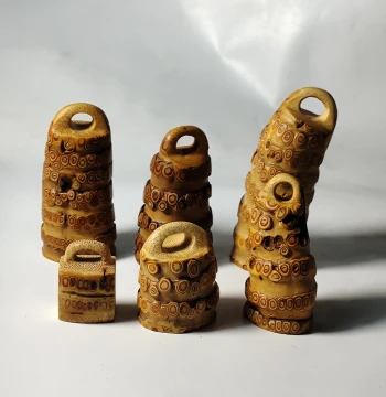 Premium Bamboo Root Carving Material - Hand-Polished Craft Piece for Seals, Collectibles, and Decorative Art
