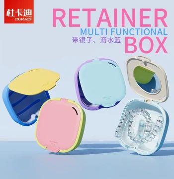 Invisible Aligner Case and Retainer Storage Box, Portable Orthodontic Appliance Container with Cleaning Function