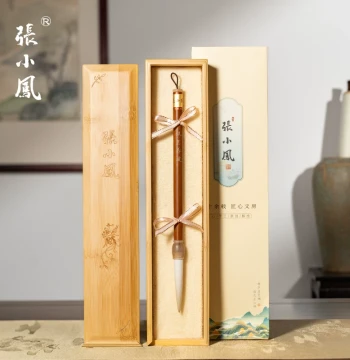 Zhang Xiaofeng 'Autumn Moon Spring Breeze' Fine Light Tip Pure Goat Hair Brush, Professional Set for Running, Cursive, Clerical, and Seal Scripts, Chinese Painting, and Ink Wash
