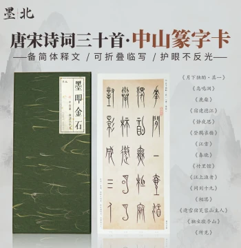Zhongshan Seal Script Poetry Calligraphy Card Gift Box, Deluxe Set for Brush Practice, Four Treasures of the Study, Adult Calligraphy Copybook