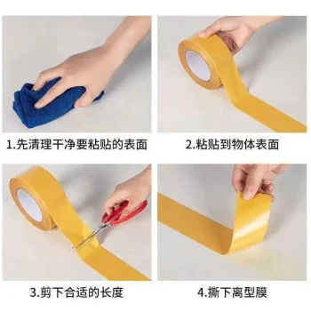 Heavy-Duty Double-Sided Tape for PVC Flooring - Waterproof, Wear-Resistant, and Trace-Free Adhesive