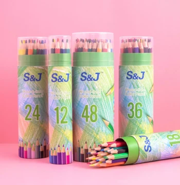 Oil-Based Colored Pencil Set - Student Art Supplies for Painting & Coloring, Bucket Pack Basic Edition