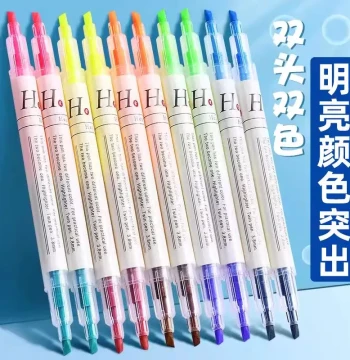 Eye-Protection Fluorescent Highlighter for Students Colorful Marking Pen for Notes and Journaling