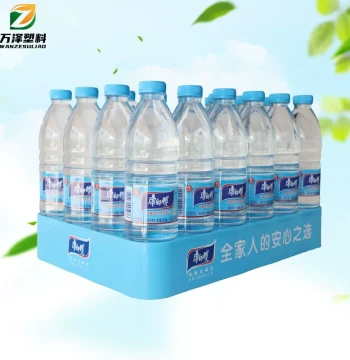 24-Hole Plastic Water Bottle Display Rack for Supermarkets and Retail Stores