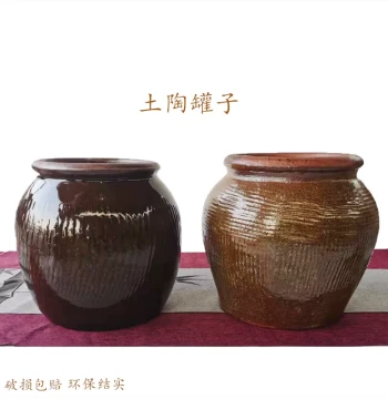 Grey Pond Duck Pot, Old-Style Earthenware Pickle Jar, Clay Chicken Pot, 10lb Home Ceramic Large Stew Pot for Old Duck Soup