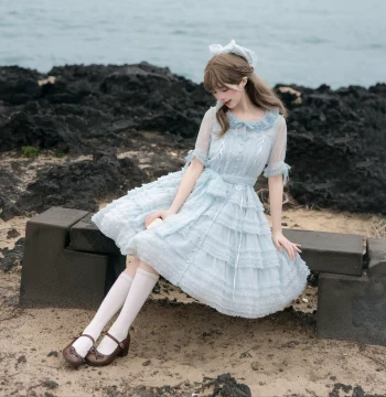 (Pre-Order Deposit for Group 3 New Colors, Suitable for Both Long and Short Styles) Lilian's Summer and Spring Floral Language Lolita Dress