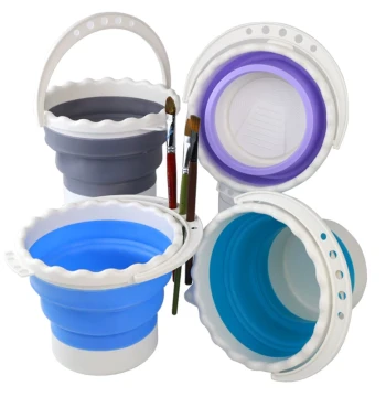 Portable Collapsible Silicone Brush Washer for Art Students, Ideal for Watercolor, Gouache, and Chinese Painting Pigment Cleaning